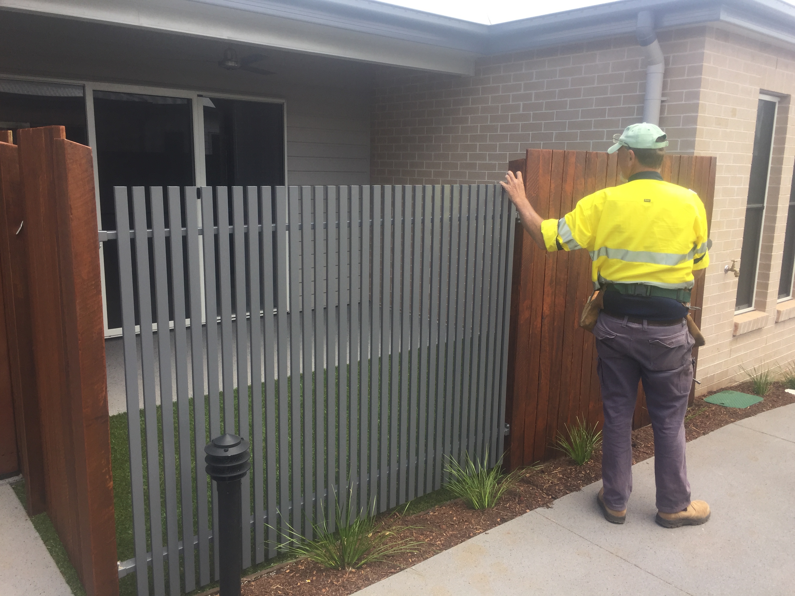 Vertical slat infill panel
