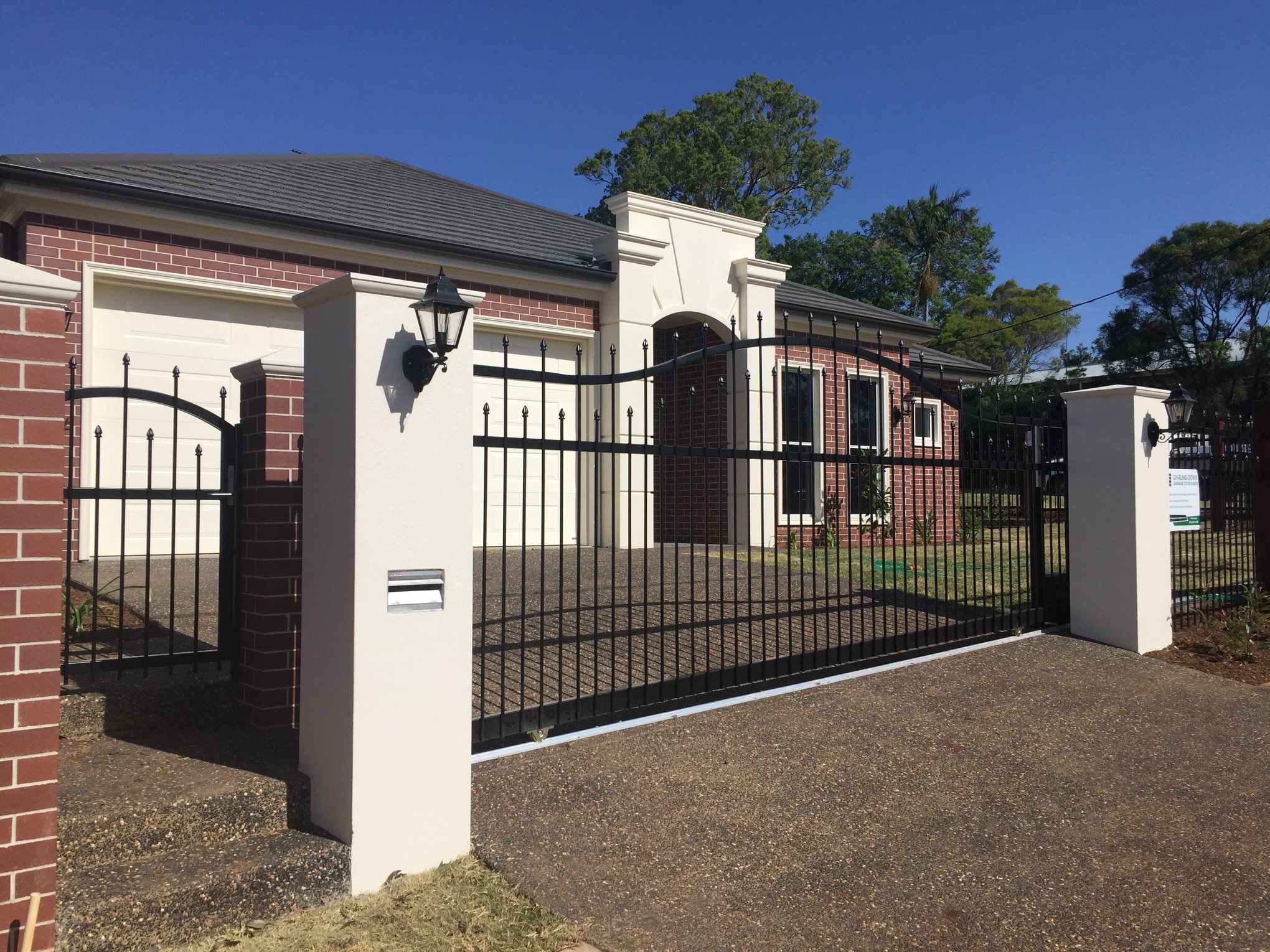 spear top sliding gate infill panels